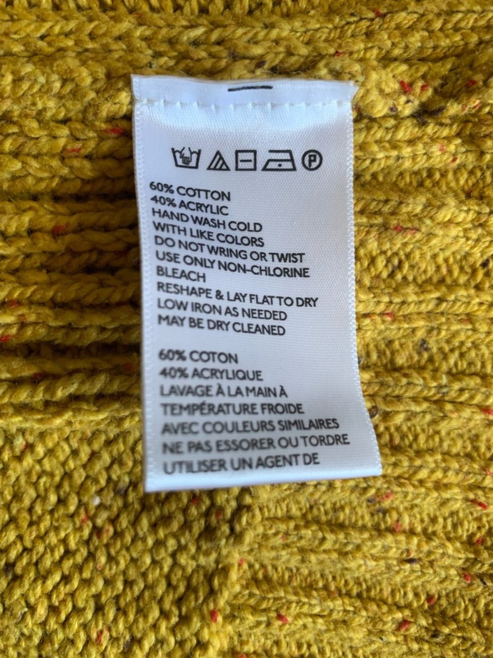 O’Hanlon Mills Mustard Men's Cardigan Sweater - Picture 3 of 4